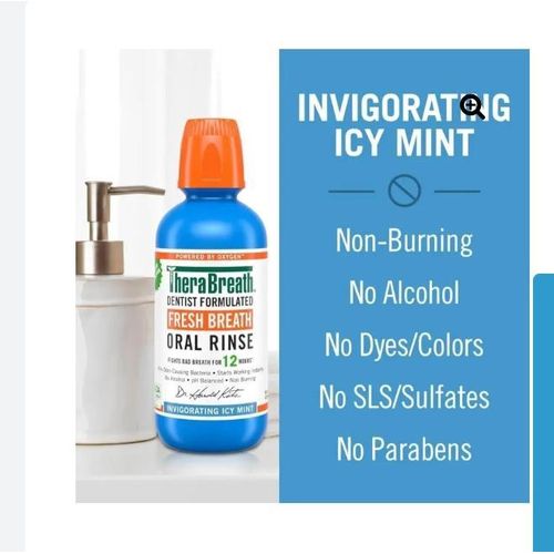 Invigorating Icy Mint TheraBreath Fresh Breath Mouthwash