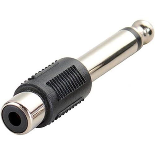 RCA to 6.35mm Audio Adapter, Nickel Plated 6.35mm Male TS Mono Plug to RCA Female Connector Converter Adapter