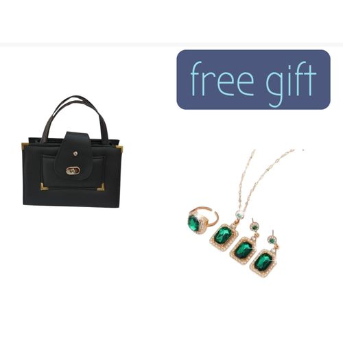 Fashionable Durable Womens Handbag with Free 3PCS Jewelry Gift Set -Necklace Earrings Ring Perfect for office work casual outings This handbag offers enough space to carry all your essentials As a special bonus comes with FREE 3pc jewelry gift set