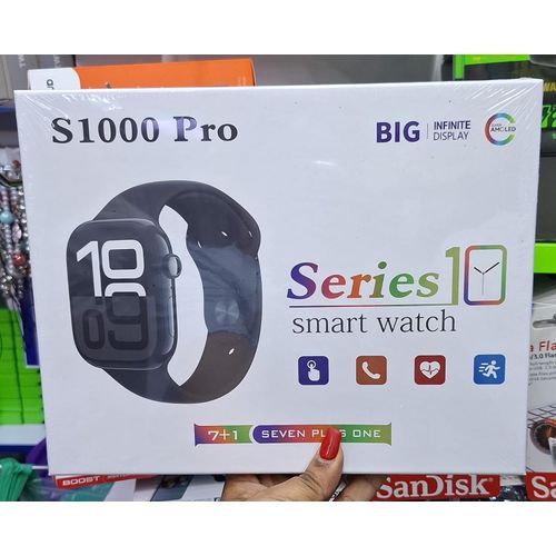 S1000 Pro Series 10 Smart Watch with Bluetooth Calling, Heart Rate, Sleep Monitoring, Sport Modes and 7 Interchangeable Straps