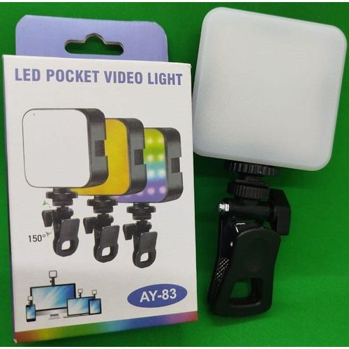 RGB LED Portable Video Light AY-83 – Adjustable Color Pocket Lamp
