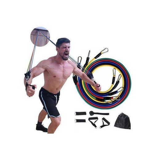 11 PcsSet Resistance Tubes Set Latex Crossfit Resistance Band Fitness