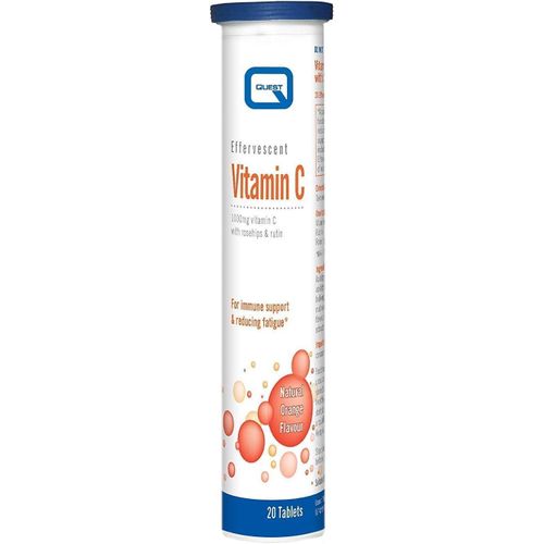 Effervescent Vitamin C 1000mg Tablets 20s Immune Boost Energy Support Glowing Skin