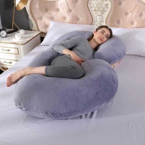 C Shape Velvet Pregnancy Pillow