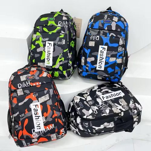 Trendy Camouflage Waterproof Backpack School Bag Large Capacity 47x33x13cm Lightweight Durable Travel Laptop Rucksack for Students Outdoor Hiking Daily Use Anti Splash Multi Pocket