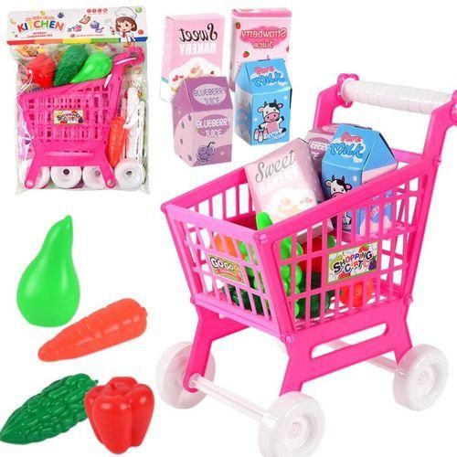 Childrens Shopping Cart Toys Educational 21PCS Role Play