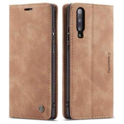 Brown Soft Leather Wallet Flip Cover Case for Samsung Galaxy A70