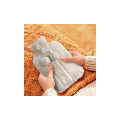 Luxury Cosy 2 Litre Hot Water Bottle with Faux Fur Cover
