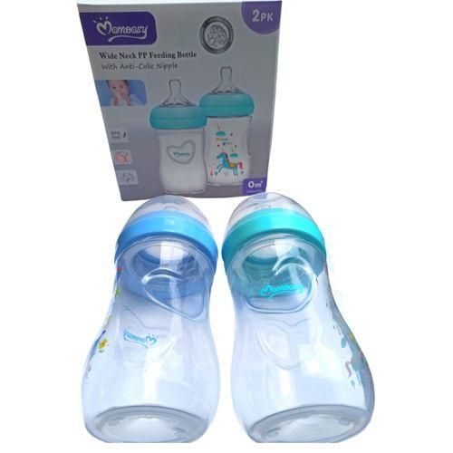 Wide Neck Feeding Bottle With Soft Nipple 240ML (Twin-pack)-3+Months