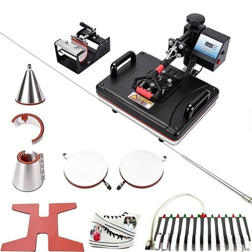 10 in 1 Heat Press Machine Professional Sublimation Machine 12 X 15, 360-Degree Swing Away, Multifunction Heat Transfer Machine Industrial-Quality for T-Shirts, Pillow, Hats, Caps, Mugs and Plate