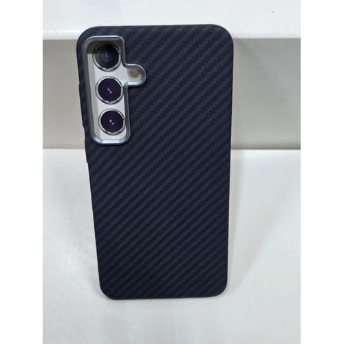 Galaxy S24 Tribal Carbon Fiber MagSafe Compatible Magnetic Phone Case Shockproof Slim Protective Back Cover with Anti-Scratch Texture, Raised Camera Guard, Comfortable Grip & Durable Protection