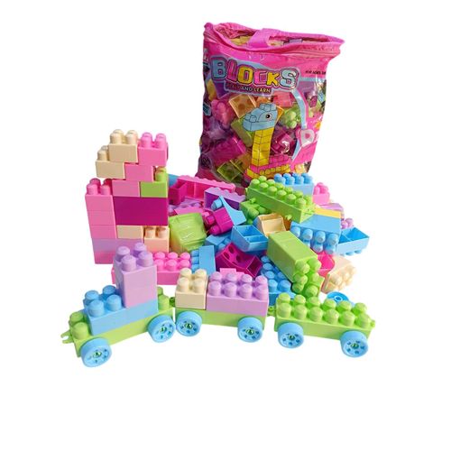 100 Pcs Kids Building Blocks Set – Colorful Educational Construction & Creative Building Toy