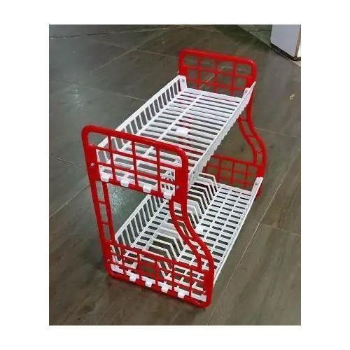 Kenpoly Double Decker Dishrack Two Tier Heavy Plastic Dish Rack Utensil Organizer 2 Layers Kitchen Households