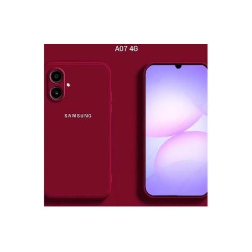 Soft Silicone Back Cover for Samsung Galaxy A07 - Maroon, anti-fingerprint, anti-scratch, durable silicone case