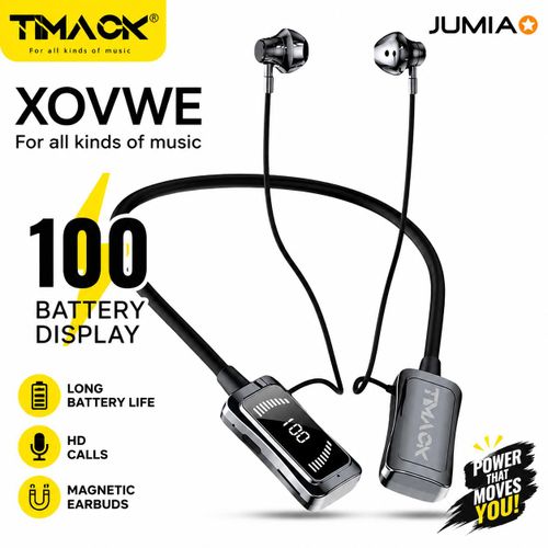 Wireless Earphones 5.3 Neckband Headphones Gaming LED Display Stereo Sports Headset Halter Waterproof Magnetic Earbuds