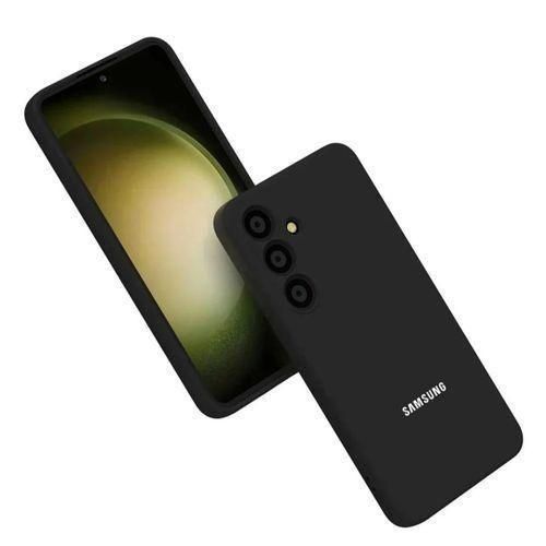 Samsung A15 Black Original Silicone Back Case, Protective Phone Cover with Shockproof Design and Comfortable Grip