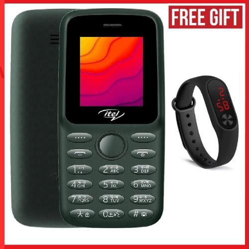 2163 18screen 1000mAh Bright TorchWireless FM- Dual Sim-Greencomes with a strap