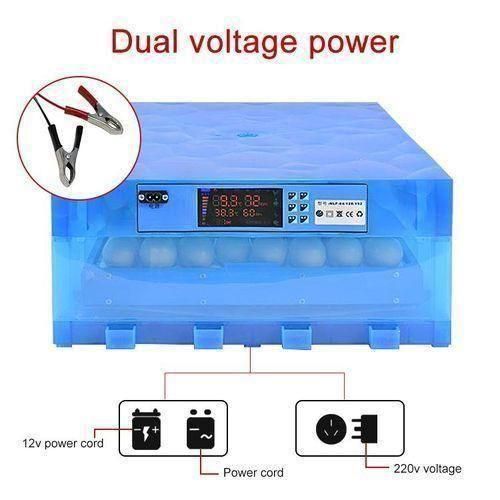 64-EGGS SOLAR AND ELECTRIC FULL AUTOMATIC INCUBATOR ACDC