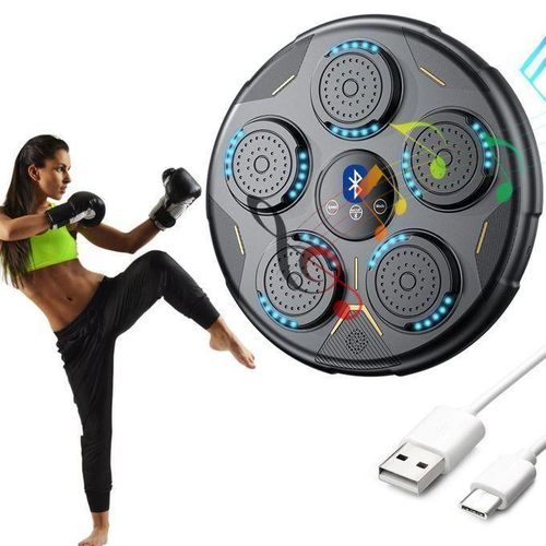 Multicolour Bluetooth Wall-Mounted Boxing Trainer with LED Display – Smart Punch Pad for Home Fitness