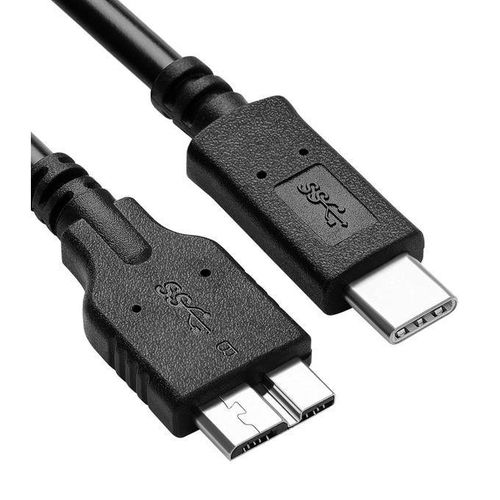 Micro B to USB C Cable, 1m USB External Hard Drive Cable, High-Speed Data Transfer Cord for WD My Passport, Seagate, Toshiba, MacBook Pro/Air, iPad, iPhone 15/16, Samsung Galaxy S24, PC and More