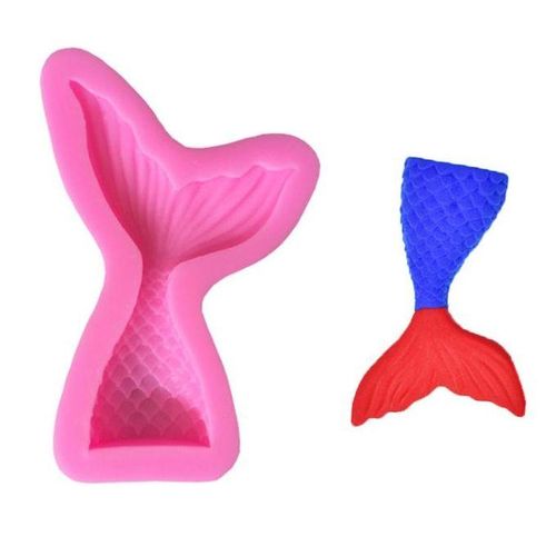 Mini Mermaid Tail Liquid Silicone Mold Large Pink 15-94