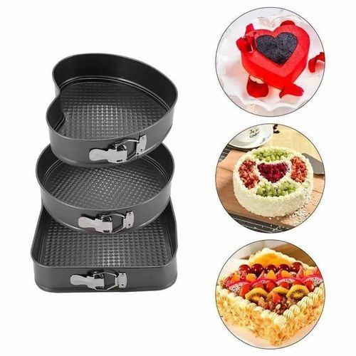 3pcs baking tins set 1000/- Made of good quality material, safe and durable to use. One set with 3