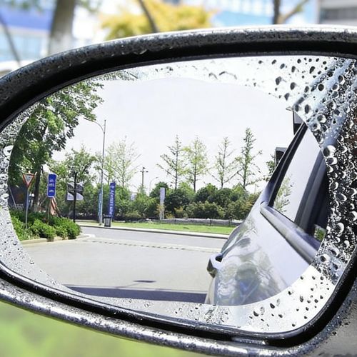 Universal Car Rear View Mirror Protective Film Anti-Fog Anti-Glare Waterproof Rain Shield Sticker for Enhanced Driving Safety