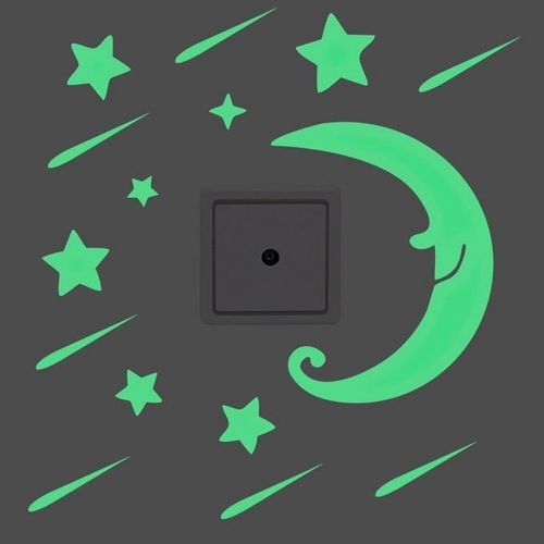 Glow in The Dark Moon And Stars Stickers