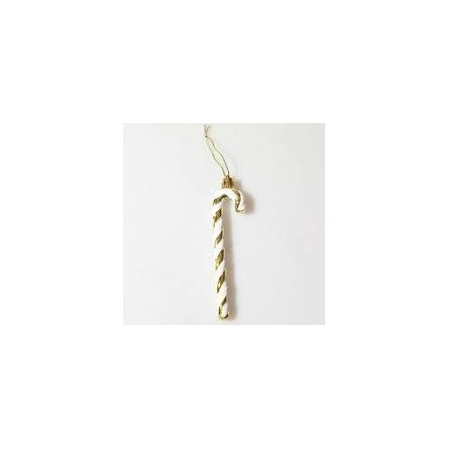 Matte White Plastic Long Hanging Candy Stick With Gold Glitter