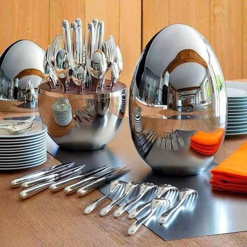 Cutlery Set Eggshell 36pc Executive Set 9 Dinner Knives, 9 Dinner Forks, 9 Table Spoons, 9 Tea Spoons, 1 Egg shaped case.