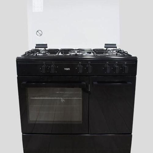 90×60, 5 Gas burners, freestanding cooker ,wok burner shiny Enamel pan support plus free gas regulator