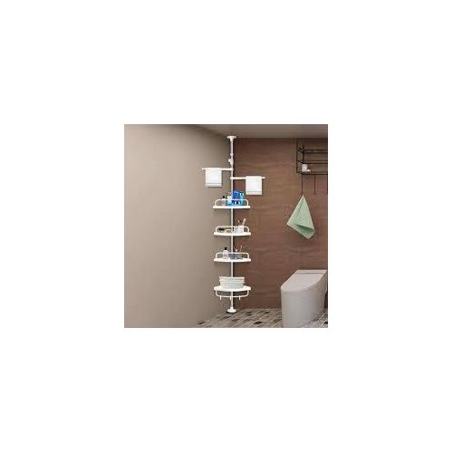 Bathroom Multi Corner Shelf Stainless Telescopic Multilayer Shower Organizer Bathroom Corner Shelf Rack,4 Layer Corner Storage Space Saving For Bathroom and Kitchen,Wall Hanging Toilet Shelf