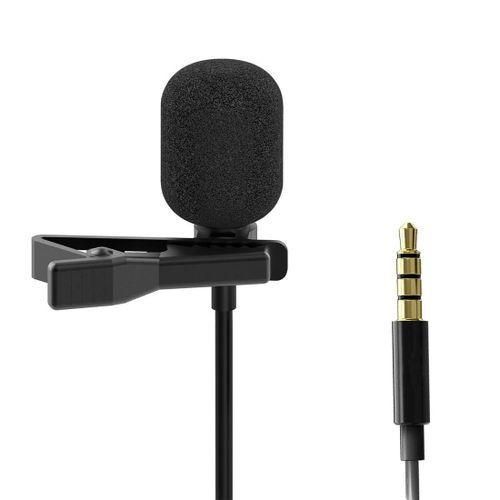 Professional mic with 3.5mm Jack Collar Microphone for YouTube Omnidirectional Phone Lapel Mic for Voice Recording Podcast, Interiews, Vlogging (1.5 Meter cable, Black)