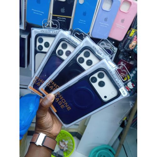 iPhone 17 Pro Max Luxury Matte Leather Magnetic Aircase – MagSafe Wireless Charging Compatible Shockproof Bumper Cover, Soft Leather Anti-Scratch Protective Phone Case (Blackish)