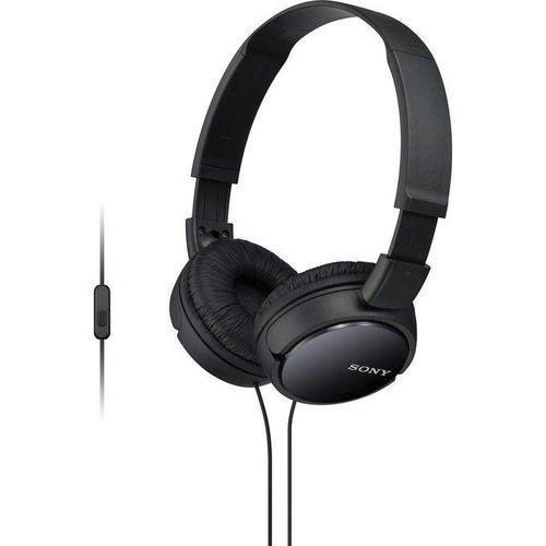 Sony MDR-ZX110AP Extra Bass Headphones (Black)