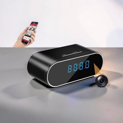 Security Spy Gadget IR Night Version Support 1080P Full HD 4K Home and Office Security Surveillance Monitoring Alarm Mini Table Clock WiFi Spy Hidden Camera Audio Video Recorder