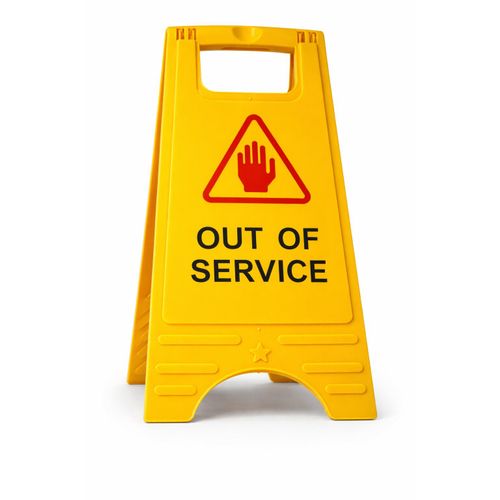 Caution Out of Service Safety Sign Foldable Warning Board Heavy Duty