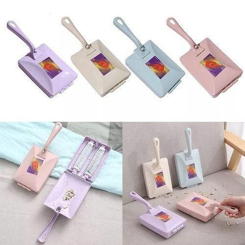 Carpet Cleaning Brush Double Roller Household Handheld with Dust Removal Vacuum Crumb Collector for Car Seats Table Linen Sofas