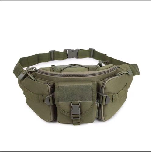 Tactical Outdoor Fishing Waist Bag Multifunctional Cycling Camping Hiking Men Waist Bag - Green
