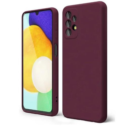 Soft Silicone Back Cover for Samsung Galaxy A23 - Maroon, anti-fingerprint, anti-scratch, durable silicone case