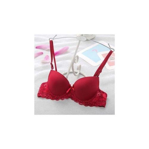 1 Pcs Korean Style Lady Push Up Lace Breast Adjustment Bra Cute And Comfortable