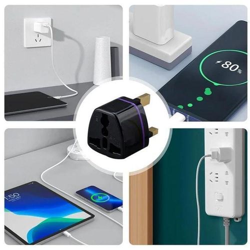 Uk Plug Converter, International 50/60hz Outlet Converter 110-250v, Small Adapter for Europe, France, Germany and Heavy Duty Universal Travel Adapter for Travel