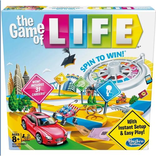Hasbro Gaming The Game of Life Classic Board Game Family Fun Strategy Game for Kids Adults Original Life Simulation Game