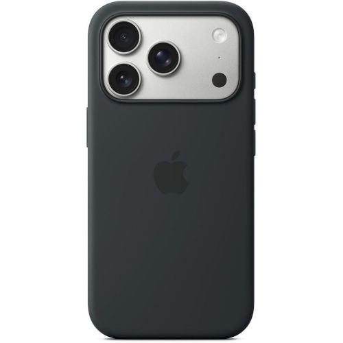 Black Luxury Silicone Back Cover for Apple iPhone 17 Pro – Soft Touch, Shock-Resistant, Anti-Fingerprint Case