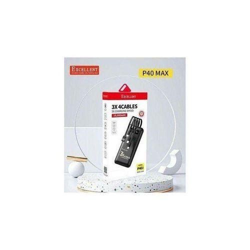 P40 3X Charging Speed 4 Cables 10000mAh Power Bank