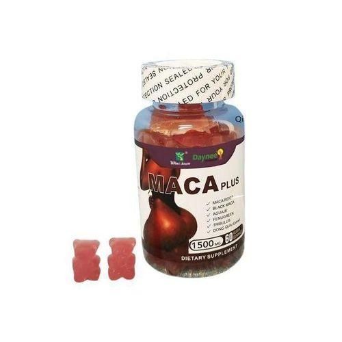 Maca Plus Gummies 1500mg – 60 Pieces, for Big Booty Enhancer with Black Maca Root & Dong Quai Extract.
