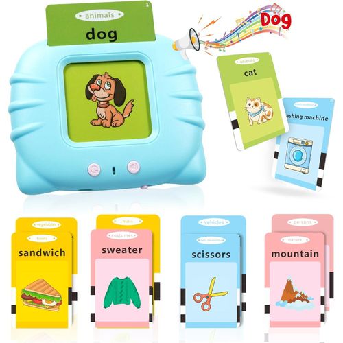 Kids Talking Flash Card Reader Interactive Early Learning Educational Toy with Sight Word Cards USB Rechargeable