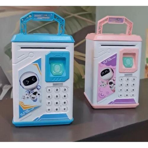 Electronic Robot Piggy Bank with Fingerprint & Password Safe