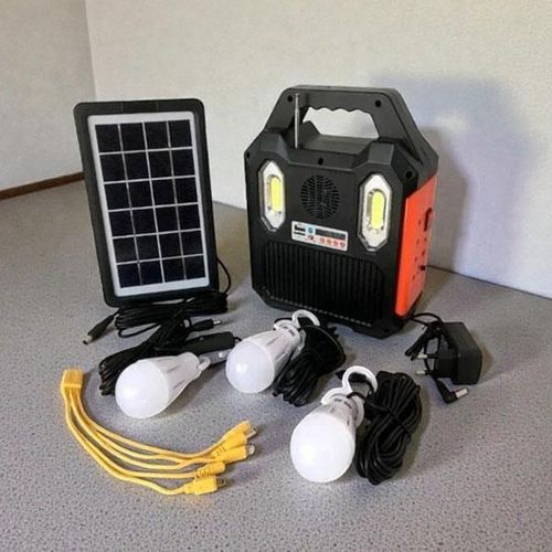 9028B Cost-Effective Maintenance-Free High Quality Home Solar Lighting System kit With Mp3 PLayer, Bluetooth,FM Radio, 2 USB Phone Charging Ports,3W led bulbs & Led Torch