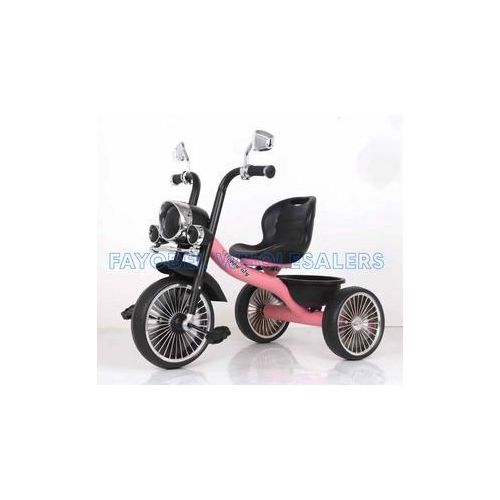 Kids Tricycle Age 14 Years Toddler 3-Wheel Ride-On with lightsmusic and side mirrors